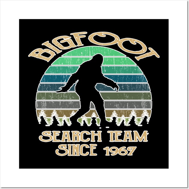 Bigfoot Search Team and Sasquatch T Shirts Wall Art by DHdesignerPublic